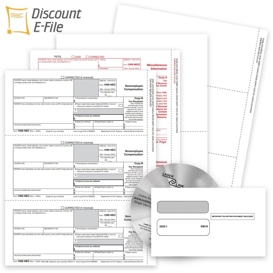 1099 Filing Forms Envelopes Software Efile 1099 Filing - Forms, Envelopes, Software & Online E-file Services - TaxFormGals.com