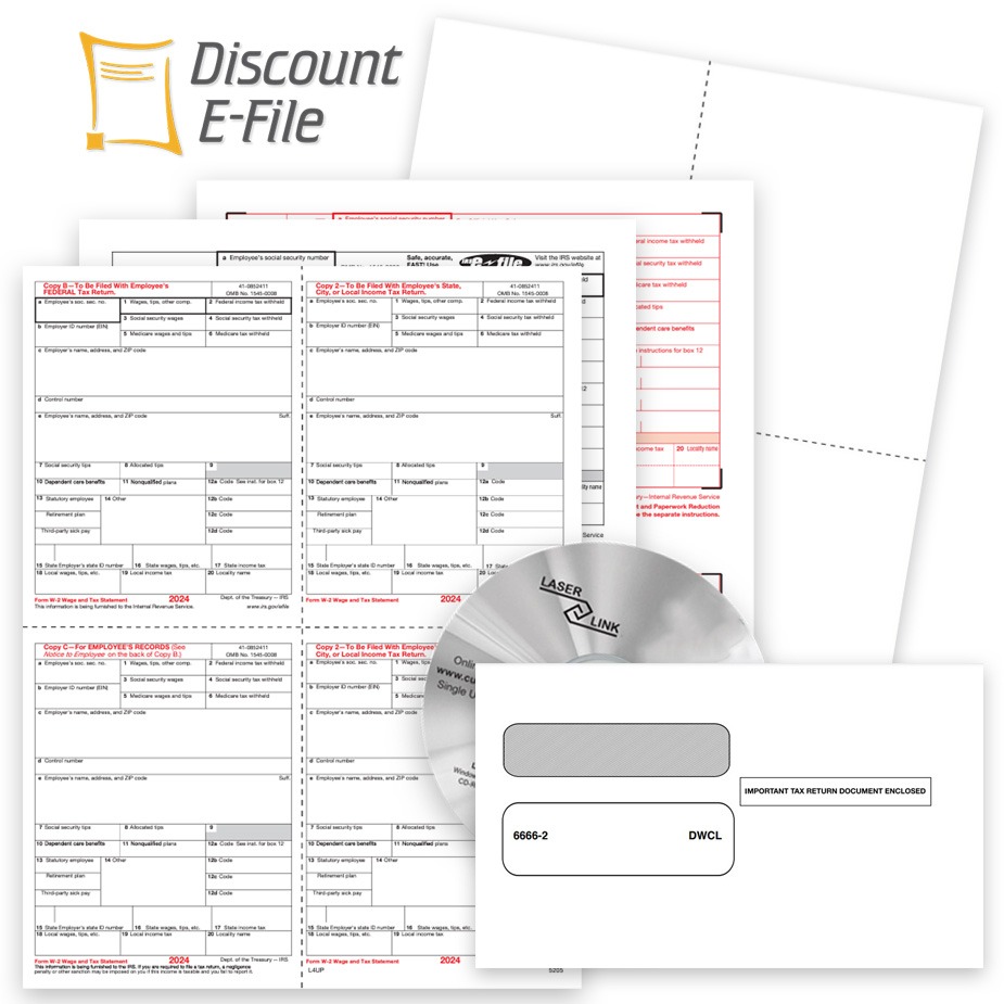 W2 Filing Forms Envelopes Software Efile 2024 W2 Forms Forms, Envelopes, Software and Efiling for 2024 with The Tax Form Gals - TaxFormGals.com